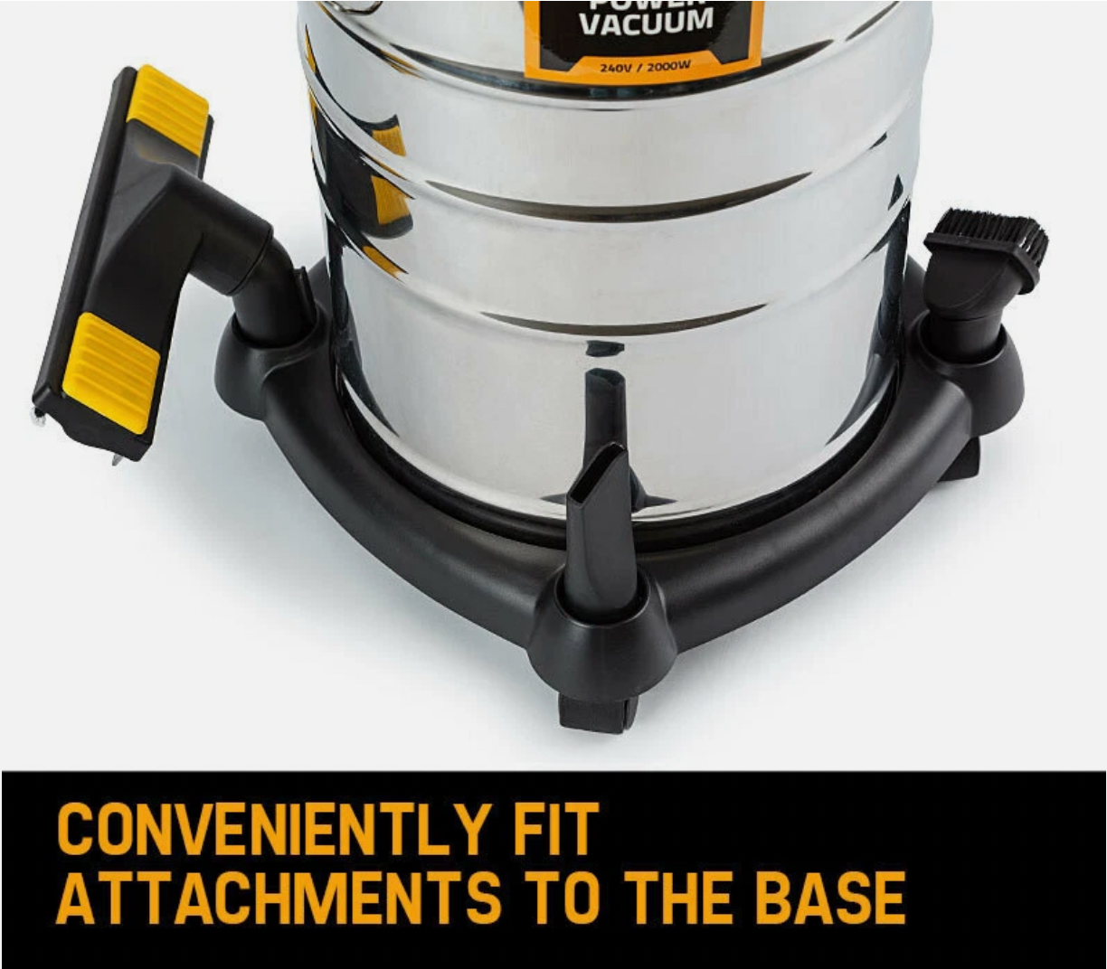 Portable vacuum cleaner with wheels for easy movement