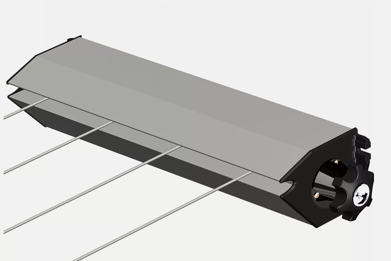 Durable Retractable Clothesline close-up with tension system