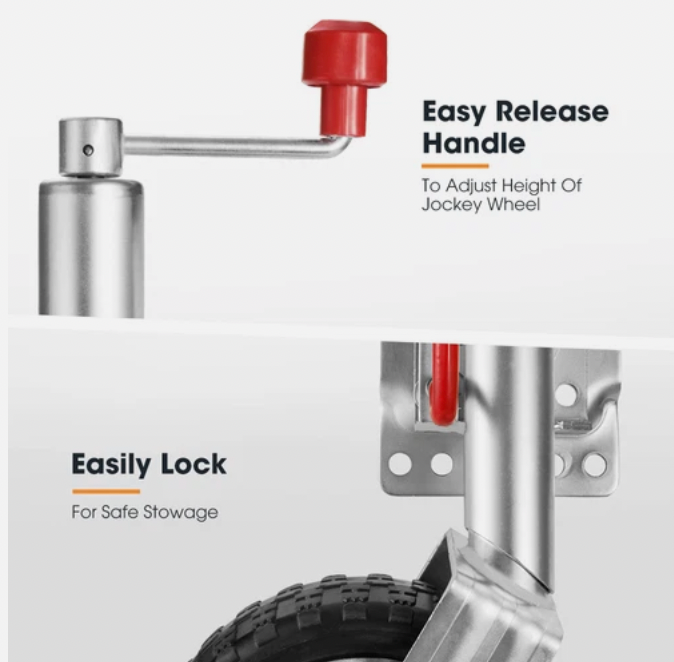 Trailer jockey wheel clamp and bracket mounting system