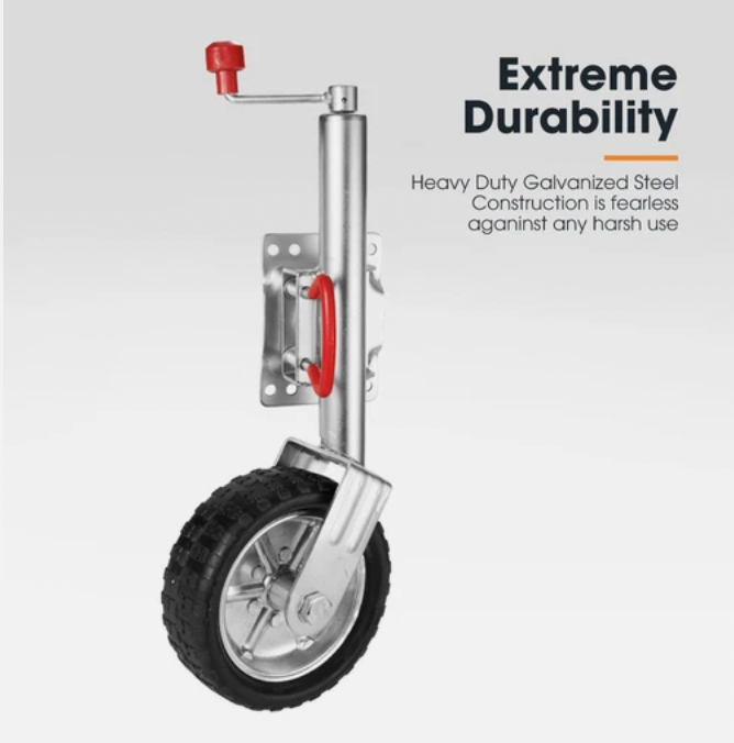 Automatic retractable jockey wheel for trailers and caravans