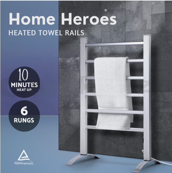 Electric heated towel rail promoting warm and dry towels