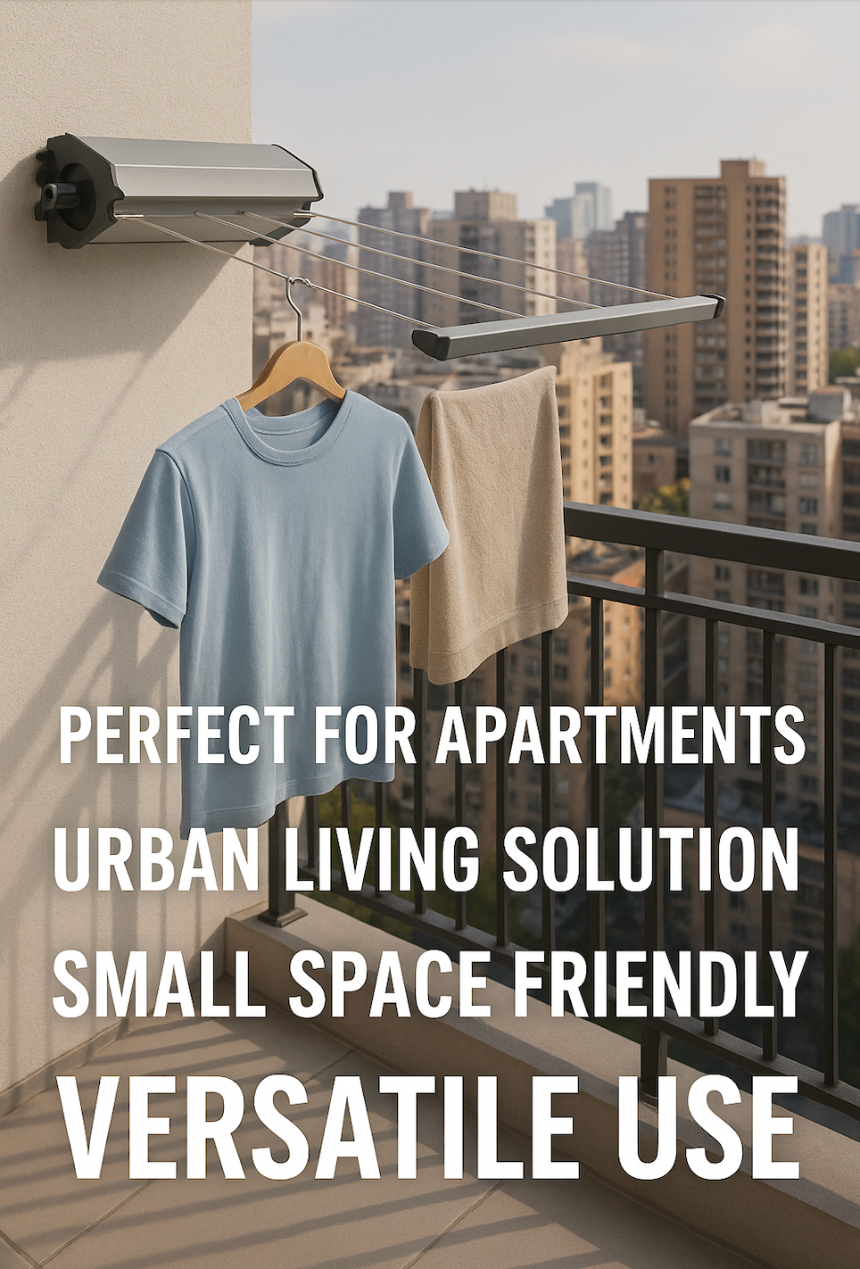 Retractable Clothesline lifestyle image – space-saving backyard drying solution