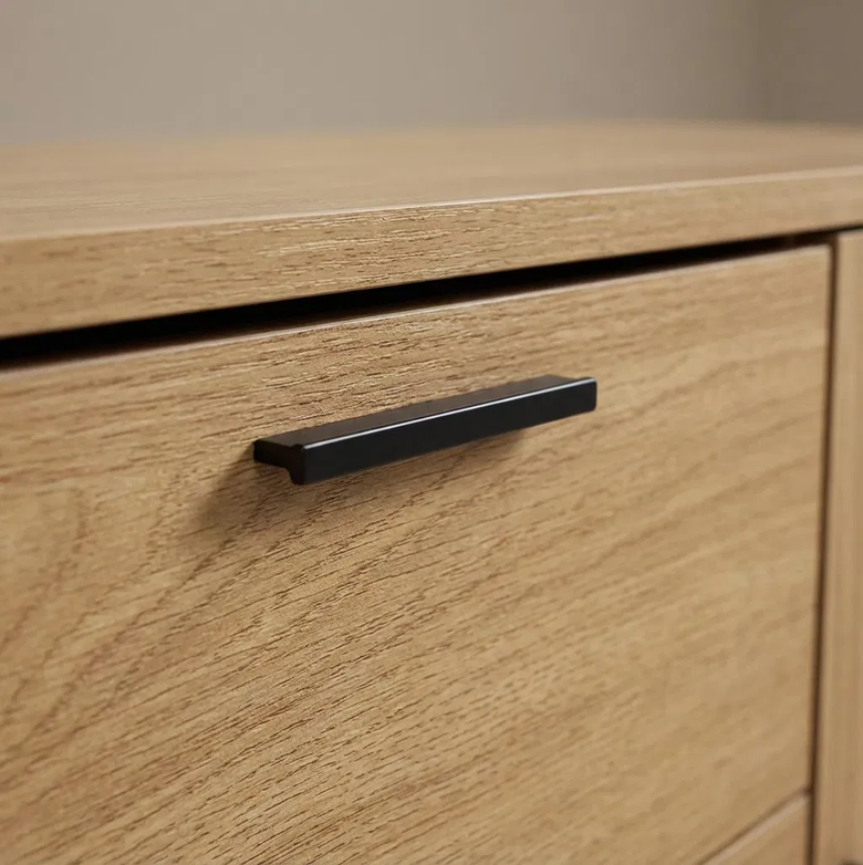 Artiss Rattan Buffet – Briony Oak Timber Look, Organised Living Made Easy