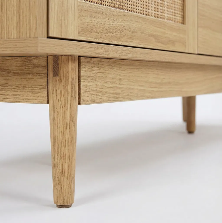 Artiss Rattan Buffet – Briony Oak Timber Look, Organised Living Made Easy