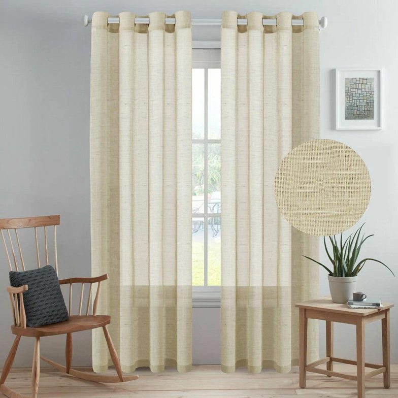 Linen Sheer Curtains - Soft Natural Light, Privacy Maintained