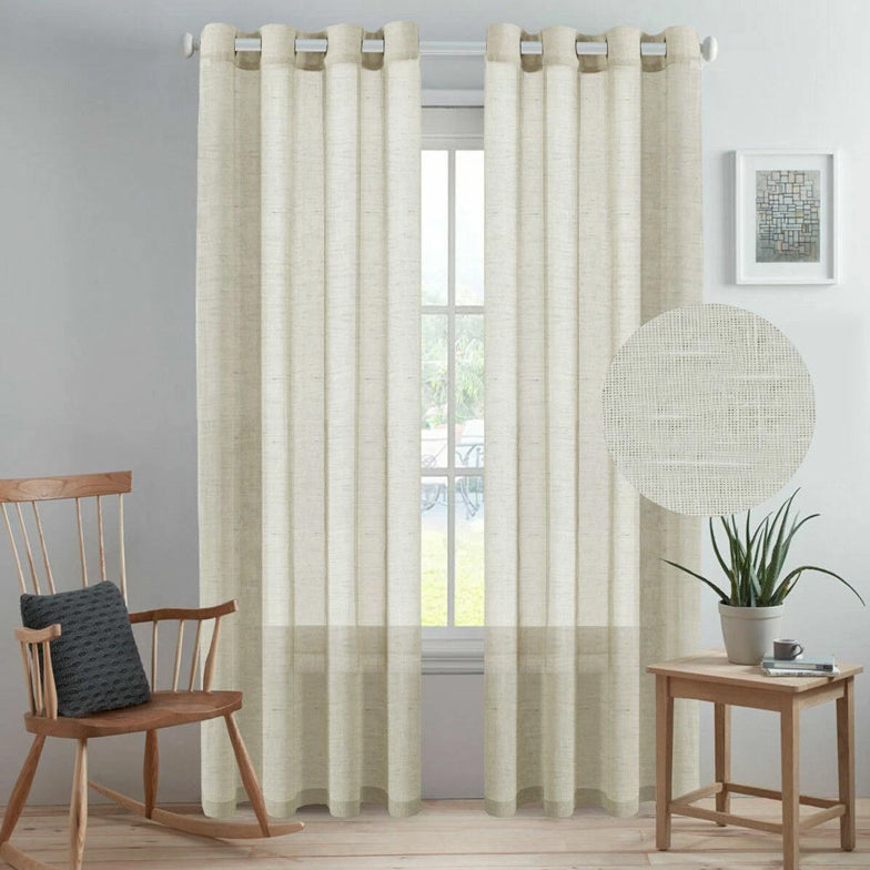 Linen Sheer Curtains - Soft Natural Light, Privacy Maintained