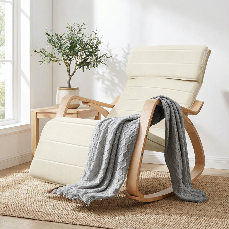 Rocking Armchair - Soothe & Relax, Footrest Included