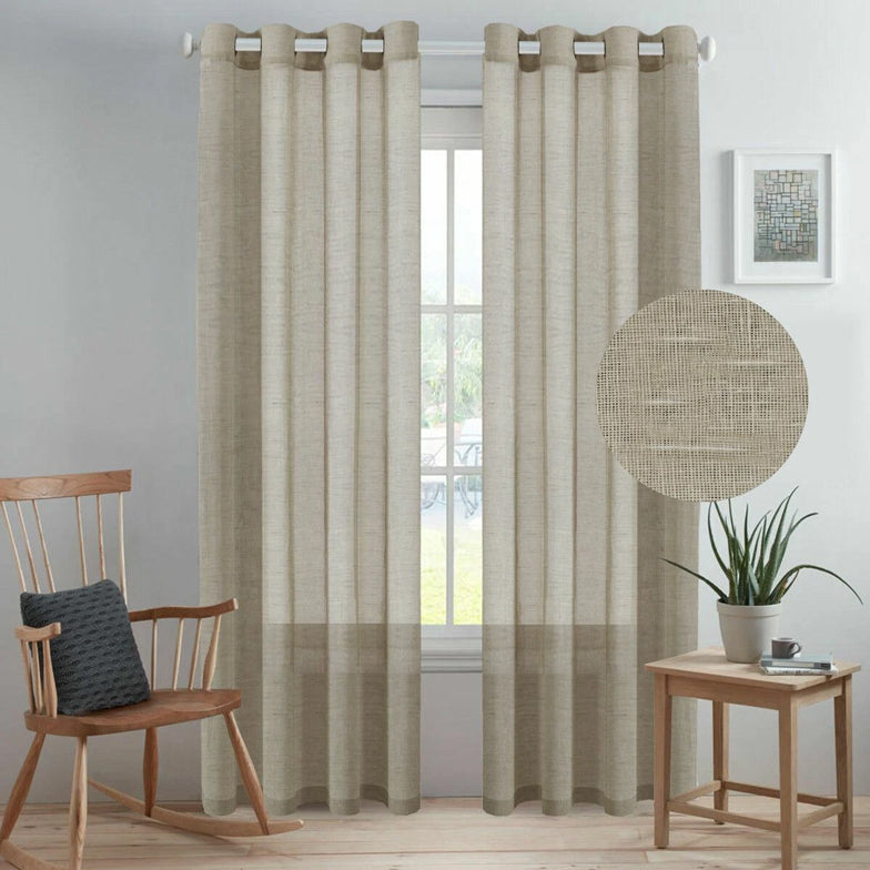 Linen Sheer Curtains - Soft Natural Light, Privacy Maintained
