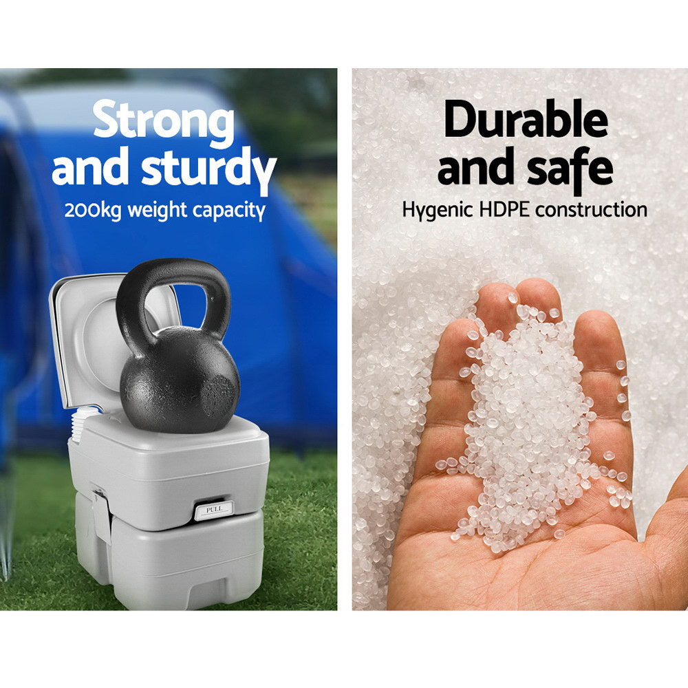 Camping toilet promoted for outdoor and travel convenience