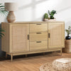 Artiss Rattan Buffet – Briony Oak Timber Look, Organised Living Made Easy