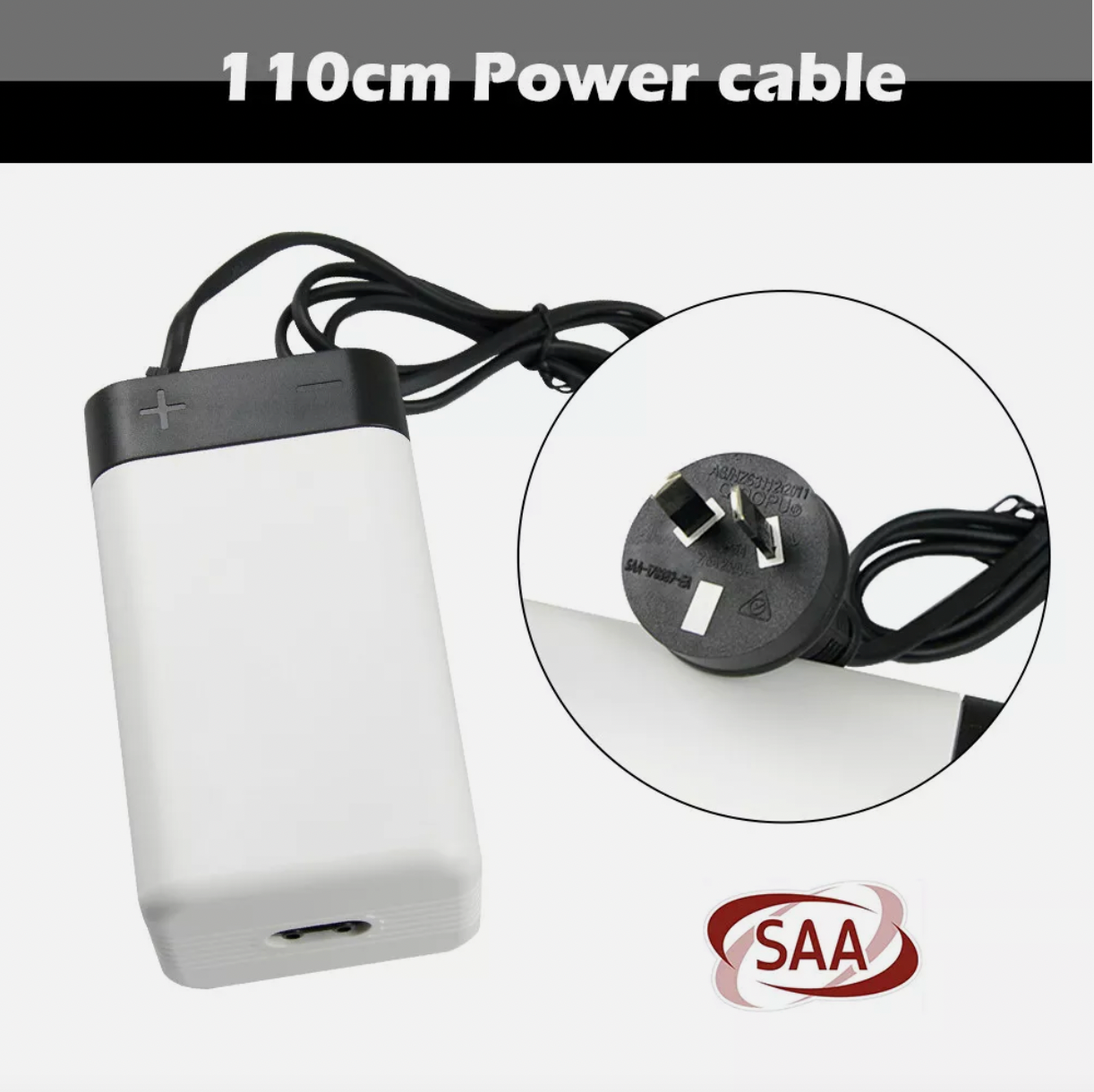 Aquarium air pump with power cable and accessories