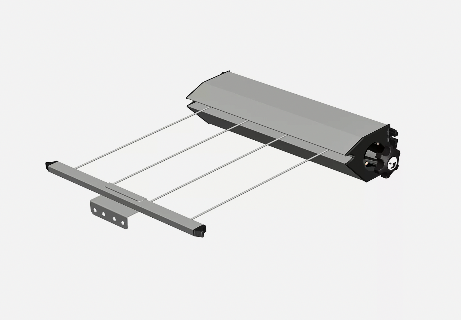 Slimline Retractable Clothesline extended for outdoor drying