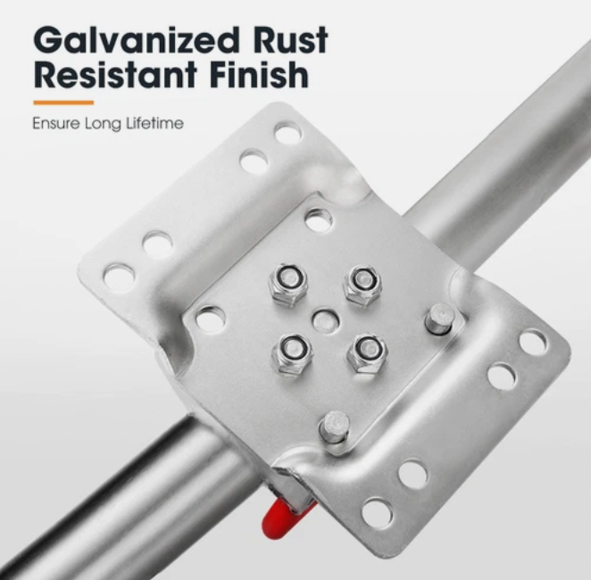 Jockey wheel mounting plate and secure installation system