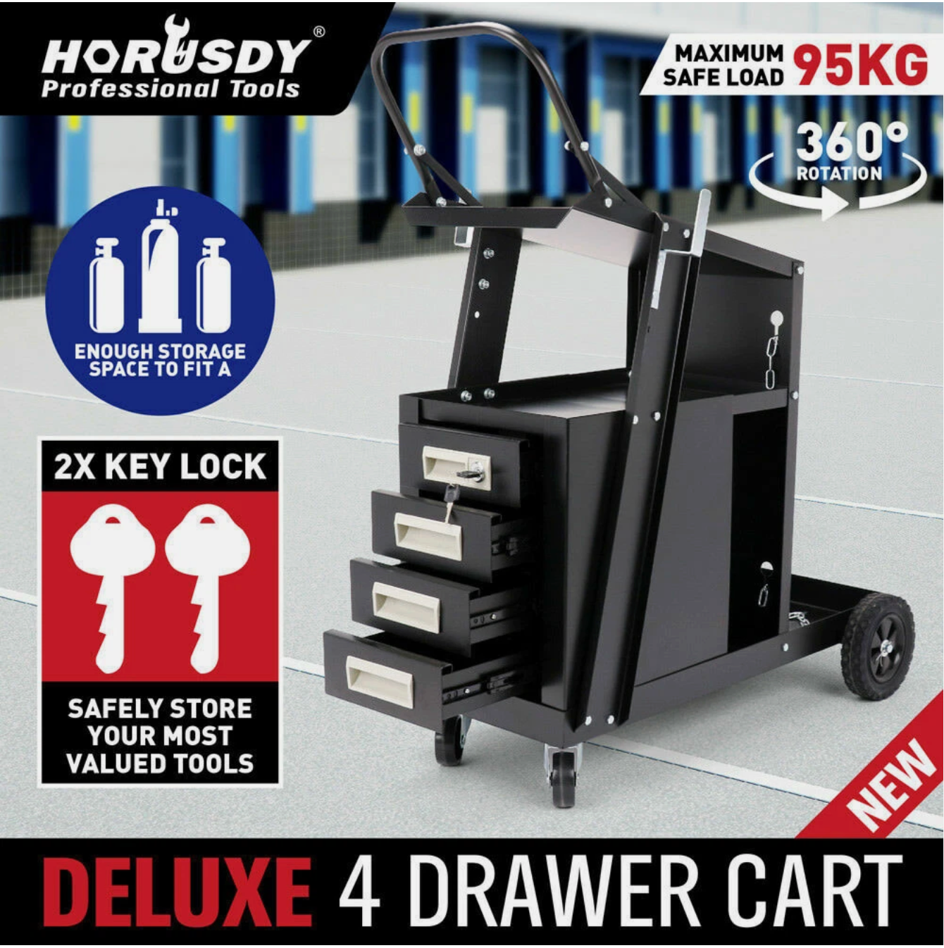 Heavy-Duty Welding Trolley — Organise Your Setup, Move With Ease