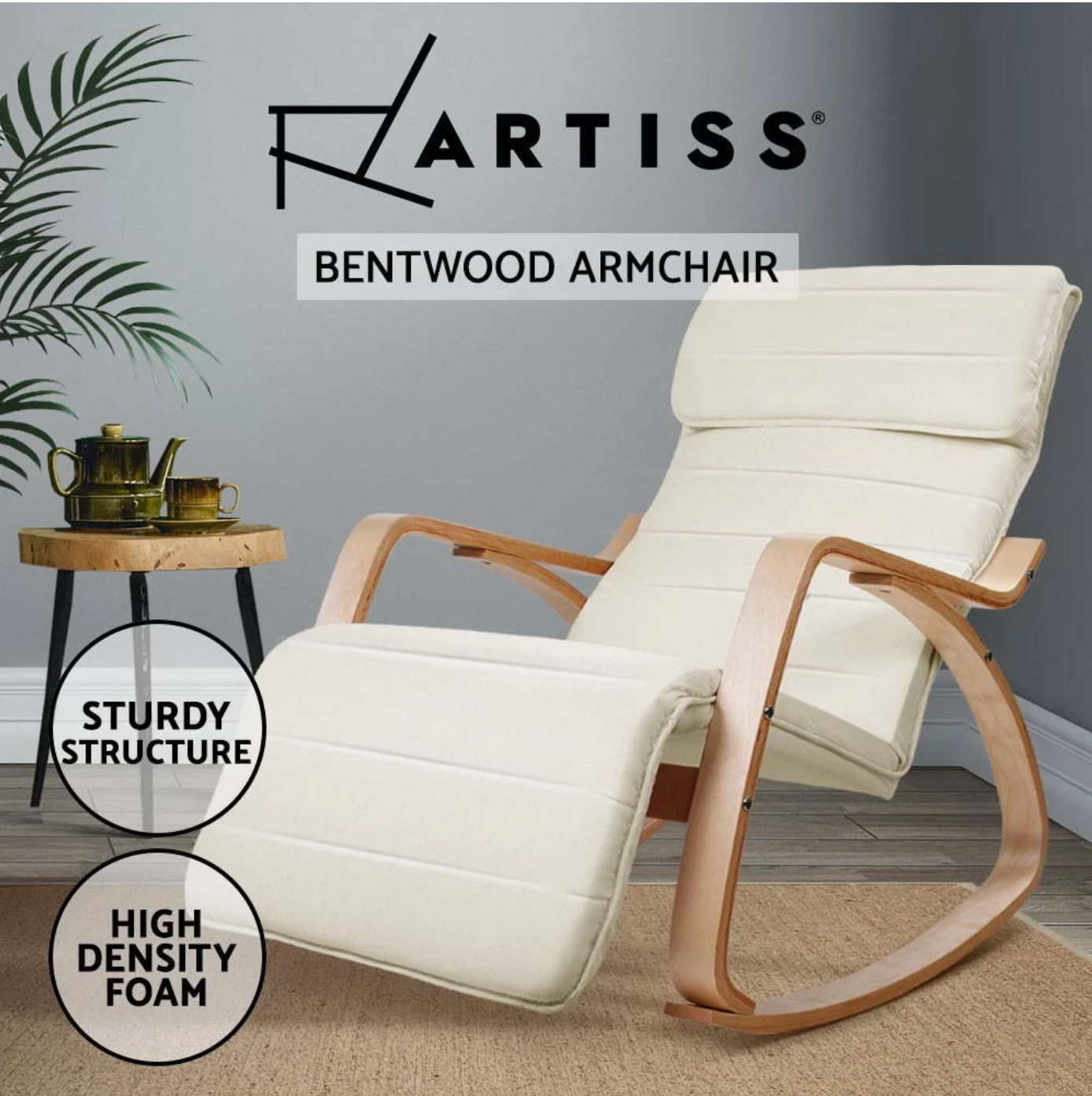 Rocking Armchair - Soothe & Relax, Footrest Included