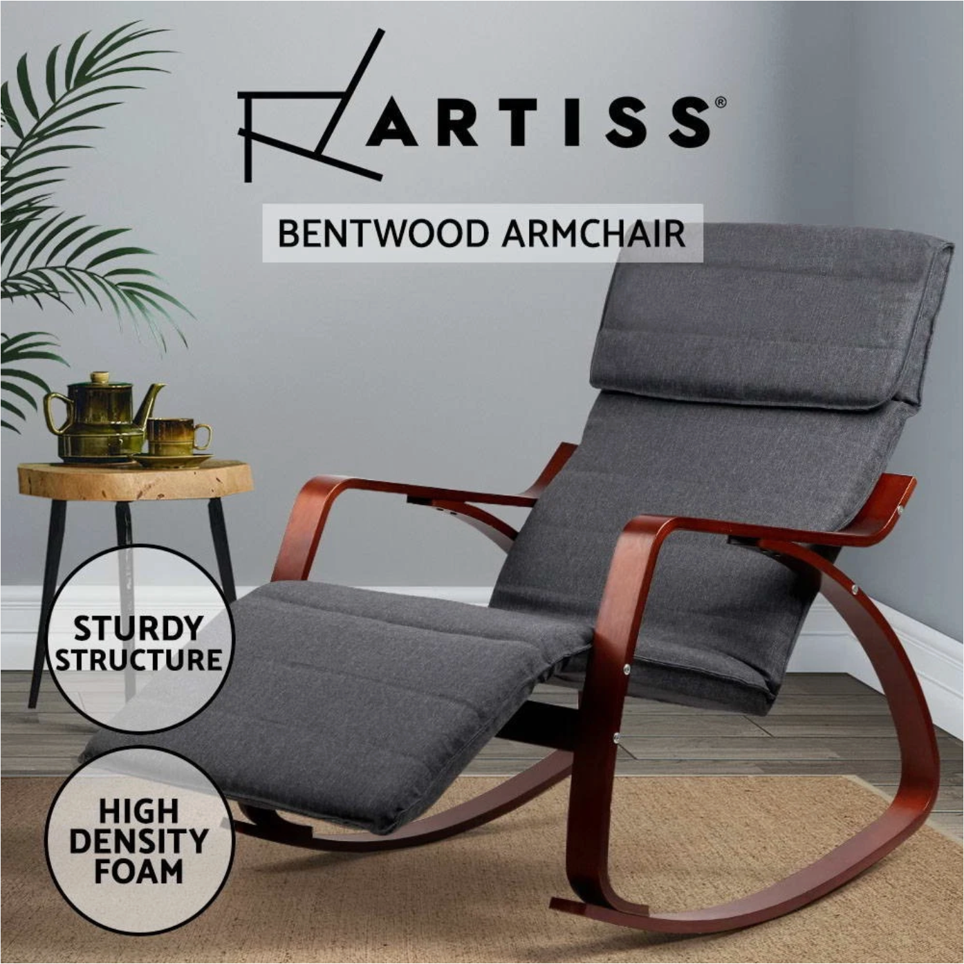 Rocking Armchair - Soothe & Relax, Footrest Included