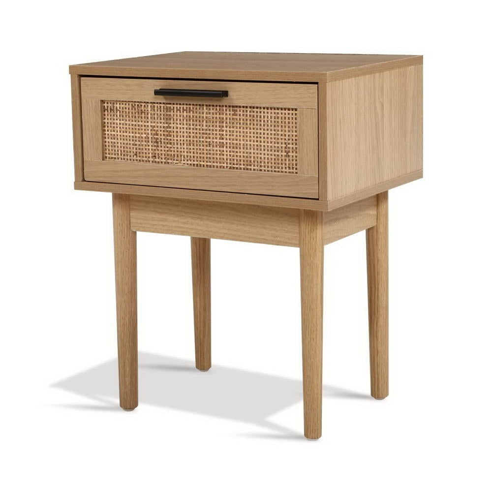 Artiss Rattan Bedside Table  – Modern Coastal Look, Smarter Bedroom Storage